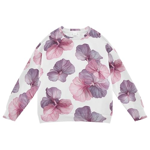 JUNZAN Aesthetic Begonia White Little Kids Sweatshirt Hoodie Fleece Kids Pullover Hoodie Athletic 4T