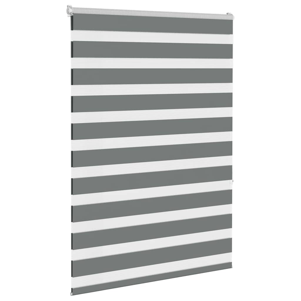 Store vénitien zèbre Gris foncé en Polyester, Largeur du Tissu 105,9 cm, occultant tamisant, Montage avec ou sans perçage, pour fenêtre, Chambre, Protection Solaire