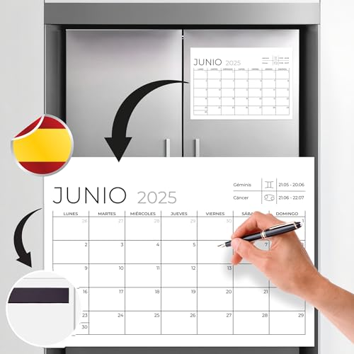Finoly Calendario Magnético Nevera - Calendario 2025 Nevera - Calendario Mensual Oct 24 a Dic 25 - Calendario Mensual Planificador - Calendario 2024 2025 Nevera - Calendario Magnético (Minimalista)