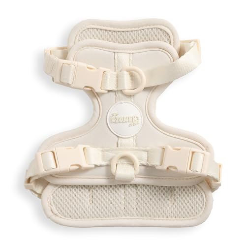 THE LICKER STORE HNS1000L Arlo Extra Small Adjustable Soft Padded No Pull Pet Harness with 3 Buckles and 3 Leash Clips, Bailey