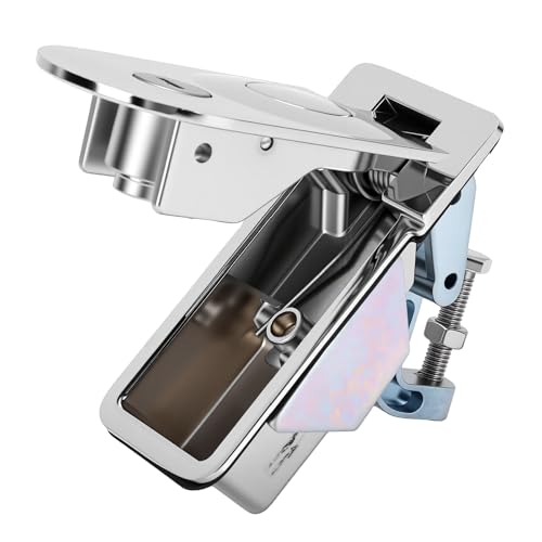 FTVOGUE Heavy Duty Adjustable Compression Latch Industrial Cabinet Lock RV Storage Lock Marine Zinc Alloy Flush Mount with Reinforced Bolt and Rustproof Coating for Control Boxes