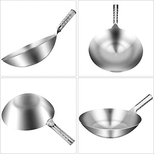 Wok tradicional de acero inoxidable 36 cm miniatura 3