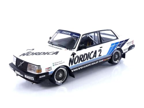 Volvo 240 Turbo replica Brno 1986 blanche et bleu clair 1/18