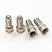 Double Seal Valve stem Extension caps Flow Through tire Valve Extender Metal Valve stem Extenders for Inflating auto car Truck Bus RV semi Tires (4 Pack)