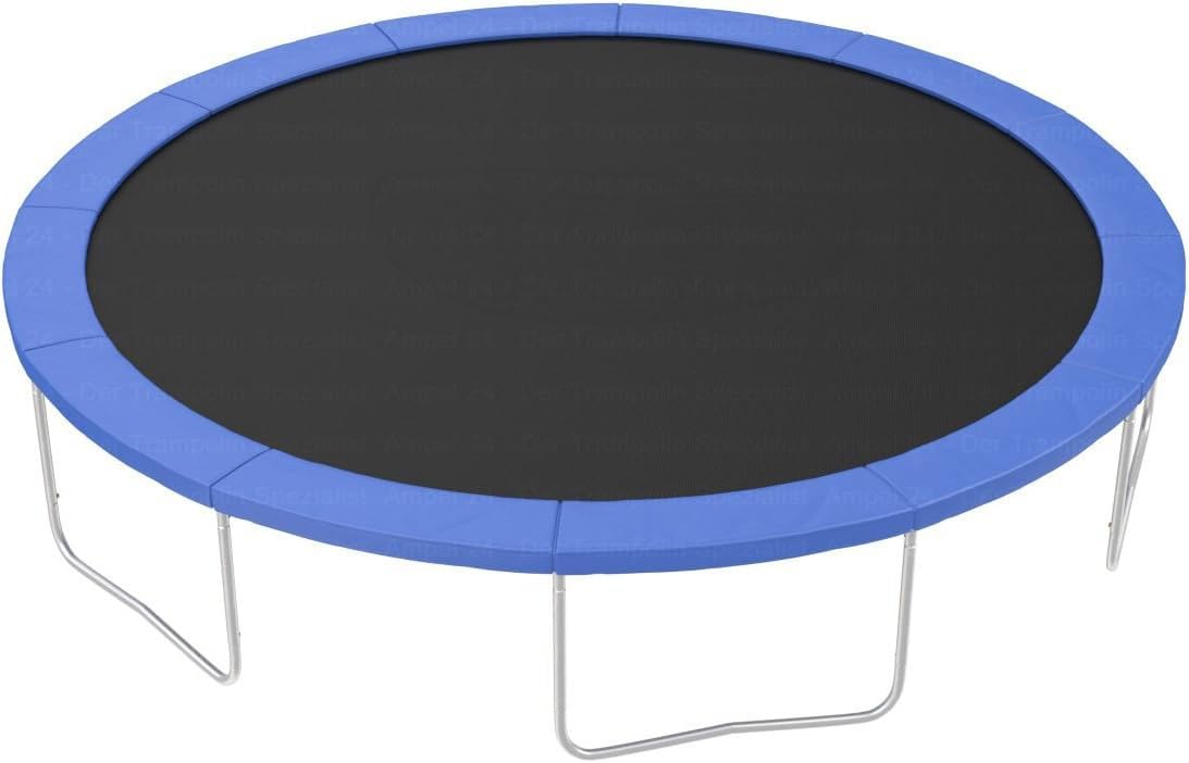 Ampel 24 Trampolin Randabdeckung, passend für Trampolin Ø 305 cm, Federabdeckung reißfest und beständig, Schutzrand blau