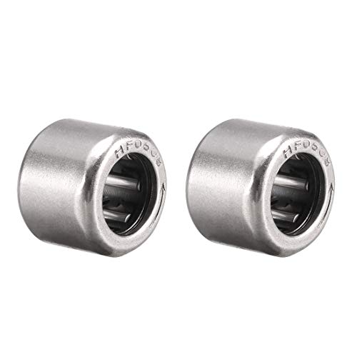Image of sourcing map Needle Roller Bearings, 6mm Bore 10mm OD 8mm Width, Chrome Steel Needles PA66 Cage One Way Clutch Bearing 2pcs