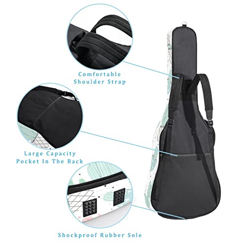 Housse imperméable pour guitare acoustique avec double bandoulière et poche Motif têtes de renard et étoiles… - Les Beatles, Paul McCartney, John Lennon, RIngo Starr, George Harrison Housse imperméable pour guitare acoustique avec double bandoulière et poche Motif têtes de renard et étoiles… – Image 4