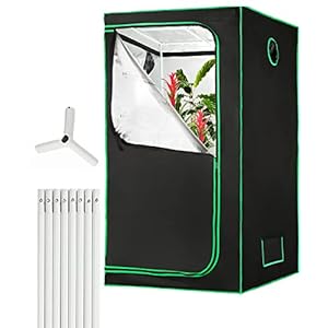 Indoor Grow Tent (36″x36″x72″), Hydroponic Plant Growing Tent with Observation Window and Waterproof Floor Tray, Mylar Hydroponic Grow Tent (Oxford Cloth and Reflective Film), 3×3 Big, Small Grow Tent