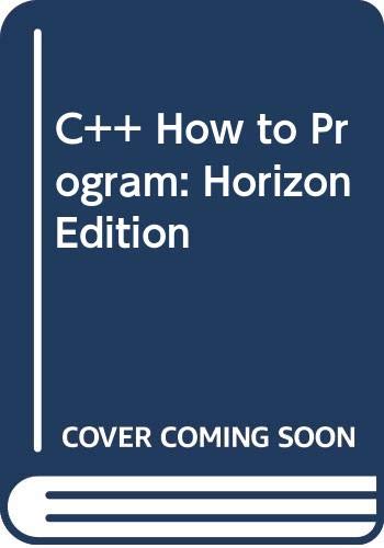 C++ How to Program: Horizon Edition: Deitel, Harvey: 9780273779872 ...