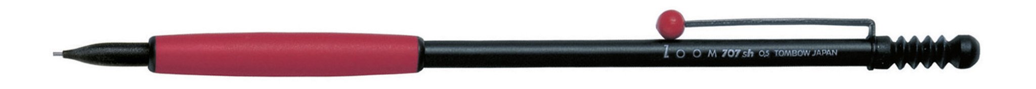 Tombow Zoom 707 Collection Pencil with Black/Red Barrel - Red Clip End