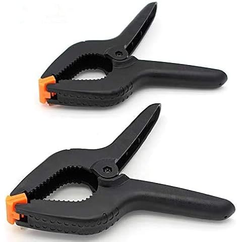 2PCS 9 Inch Heavy Duty Plastic Nylon Spring Clamp Clip Tips for Home Improvement and Photography Projects Cover