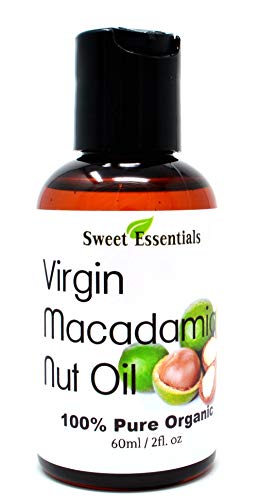 Organic Unrefined Macadamia Nut Oil | 2oz Imported From Italy | 100% Pure | Food Grade | Offers Relief From Dry, Cracked Skin, Eczema, Psoriasis, Dermatitis, Rosacea & More | Best Natural Moisturizer