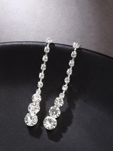 Image of Yellow Chimes Jewellery Set for Women | Fashion White Crystal Necklace Set for Women | Silver Jewellery Set | Rhodium Plated Necklace Set for Girls | Birthday Anniversary Gift