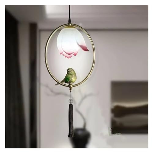 Lustre cage d'oiseau classique en métal noble pour salon chic