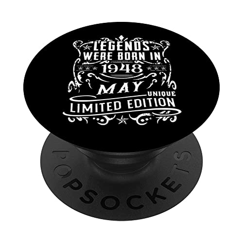 Cumpleaños Mayo 1948 Edición Limitada Regalo Legend May PopSockets PopGrip Intercambiable