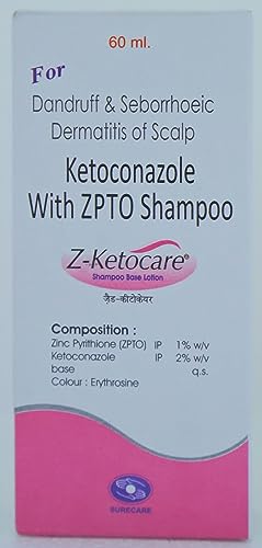Z-Ketocare - Bottle of 60ml Shampoo with Ketoconazole and Zinc Py...