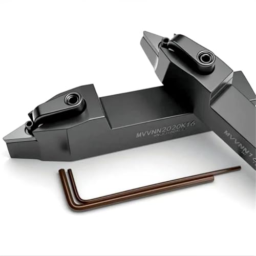 MVVNN-Juego de portaherramientas torneado exterior, insertos carburo VNMG para máquina cortadora torno, tamaños 1616K16 2020K16 2525M16 Herramienta de Torno(No inserts,MVVNN1616K16)