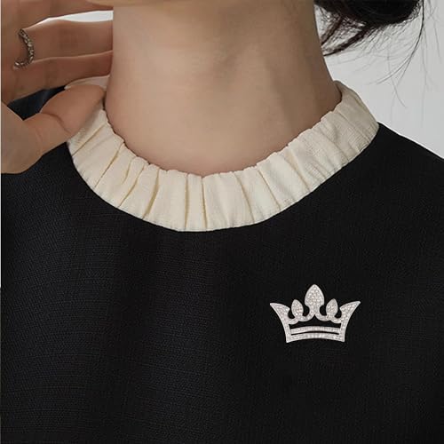 Image of GBAHFY Crystal Rhinestone Princess Queen Crown Brooch Pin for Women - Tiara for Wedding Party Banquet Birthday