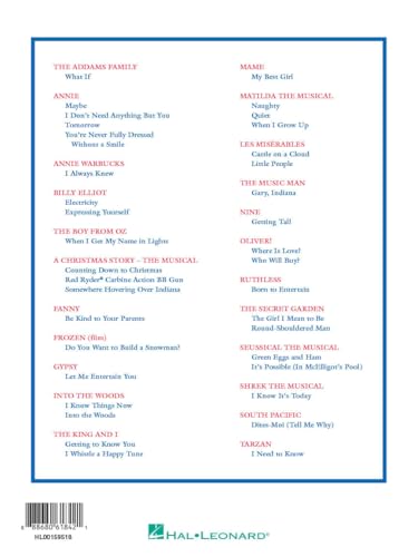 Singer's Musical Theatre Anthology | Children's Edition Book Only | Vocal Collection with Piano Accompaniment | Classic and Contemporary Songs for Young Singers | Musical Theatre Songs for Kids - Image 2