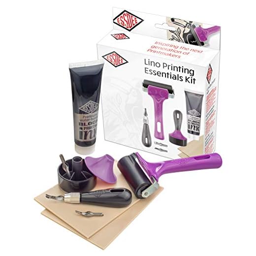 Essdee L3BPEK Kit Esencial de impresión Lino, Black, 19 x 18 x 4 cm