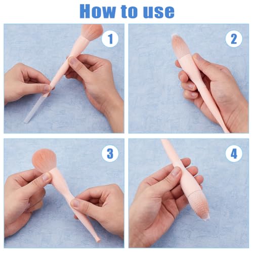 SUPERFINDINGS 150Pcs 3 Colors Makeup Brushes Protector Pen Guard Protector Reusable Expandable Mesh Cover Cosmetic Brush Mesh Protector Stretch Saver Net - Image 4