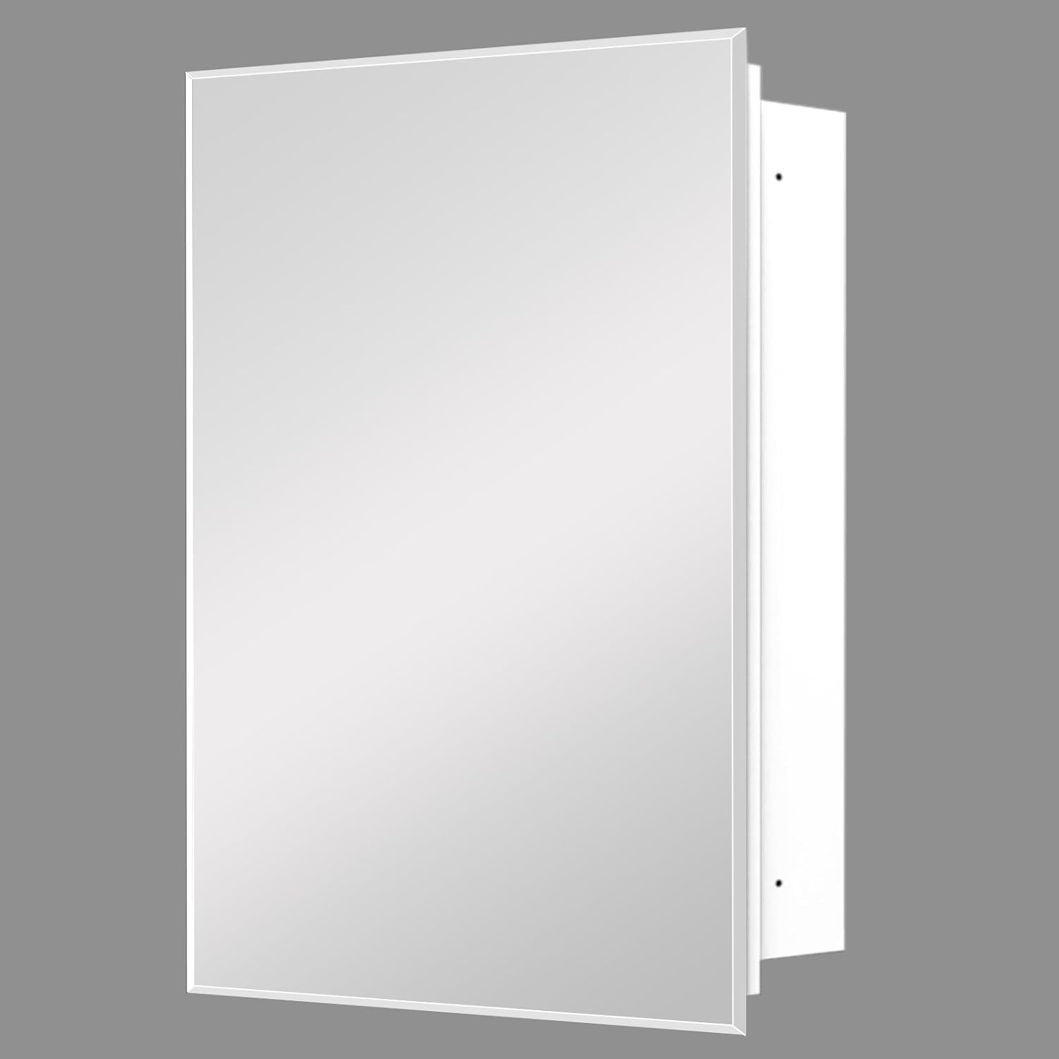 16"x20" Medicine Cabinet,HD Bathroom Mirror Cabinet with Beveled Mirror,Removeable Shelves, Recessed and Surface Mount,Frameless Bathroom Mirror with Storage