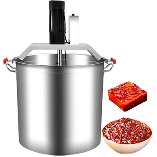 Batidora de mano automática de 40/80/140 l, batidora de mano comercial, batidora de cocina, batidora de pie de acero inoxidable con base para condimentos, con doble paleta y velocidad ajusta