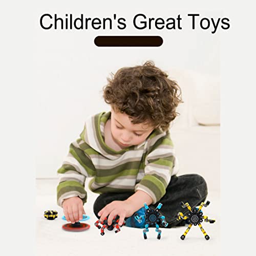 Sensory Fidget Spinners Toys 3 Pcs Finger Hand Spinner Toy Spinning Top Focus Toy With Transformable Chain Mechanical Spiral Twister Fingertip Gyro Stress Relief Toy For Kids Adults #TOP2