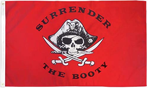 Surrender The Booty (Red) Flag 2x3ft Poly