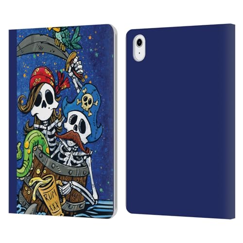 Housse cuir iPad Air 2022 étui portefeuille David Lozeau Couple Pirate coloré