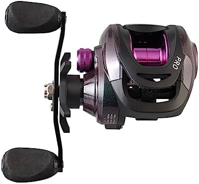 Baitcasting Fishing Reel,Compact Design Metal Body Baitcaster Reel,11LB Drag,20-Speed Magnetic Braking System,Available in 6.5:1 and 8.1:1Conventional Reel for Catfish, Musky (A: Right Hand-8.1:1)
