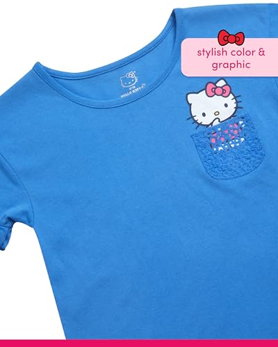 Image of Hello Kitty Girls Skort Set - 2 Piece Graphic Crewneck Top and Short Skort Cute Outfit Set (Sizes: 2T-12)