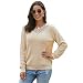 JHDDP3. Ponticello Pullover a Maniche Lunghe con Scollo a Maniche a Maniche a Maniche Lunghe con Scollo a Maniche Lunghe con Scollo a Maniche Lunghe (Color : Khaki, Size : XLarge)
