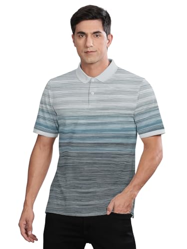 Image of BULLMER Trendy Colour-Block /Graphic Printed Collar /Polo Neck Tshirt for Men