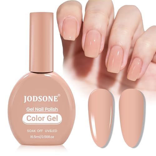 JODSONE 16.5ml Same Color Same Bottle Gel Nail Polish Apricot Colour Soft Warm Light for Women Girls Nail Lover 16.5ML-COLOR-4