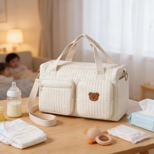Sac à langer de voyage avec sangle poussette et pack rangement