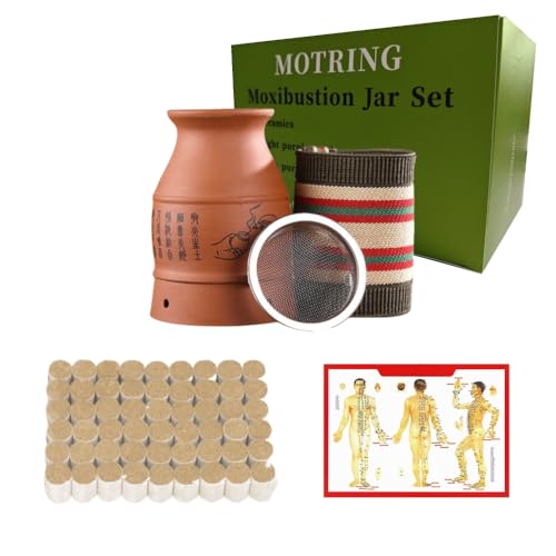 MOTRING Moxibustion Purple Sand Pot Moxa Sticks Holder Portable Scraping Cup Tool Set