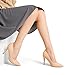 DREAM PAIRS Women's Closed Toe High Heels Dress Pointed Toe Wedding Pump Shoes,Size 7W,Nude-Nubuck