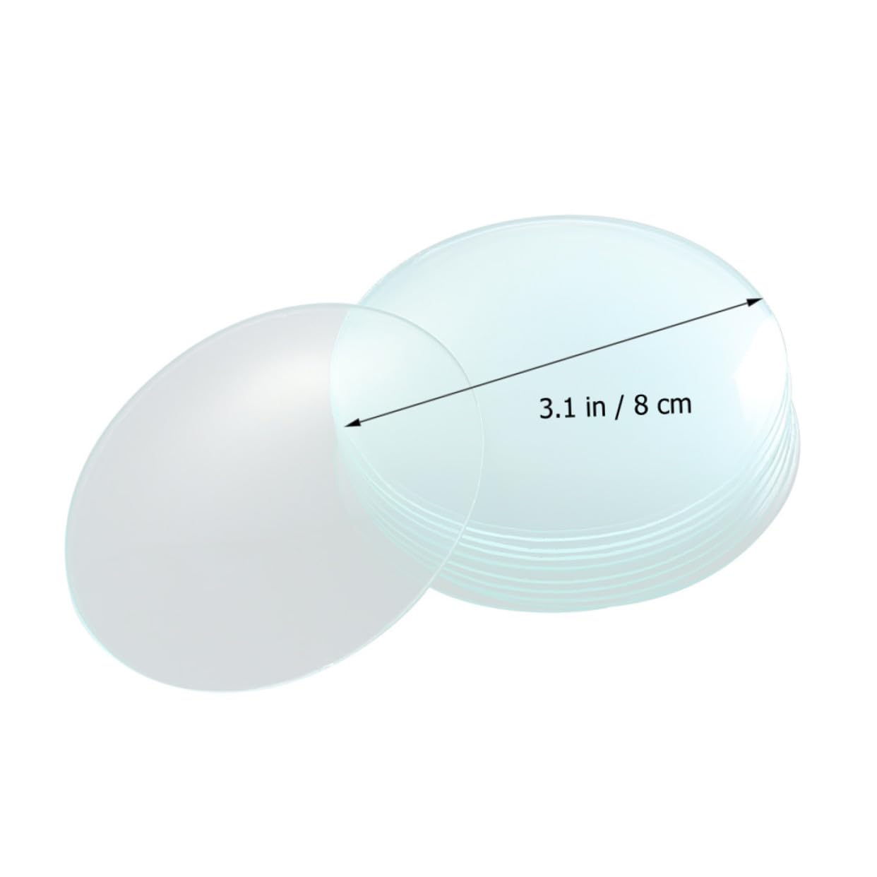 TOPBATHY Coperchi in Vetro Accessori in Materiale Sintetico 10 Pezzi per Becher da Laboratorio per Esperimenti Domestici e Scientifici
