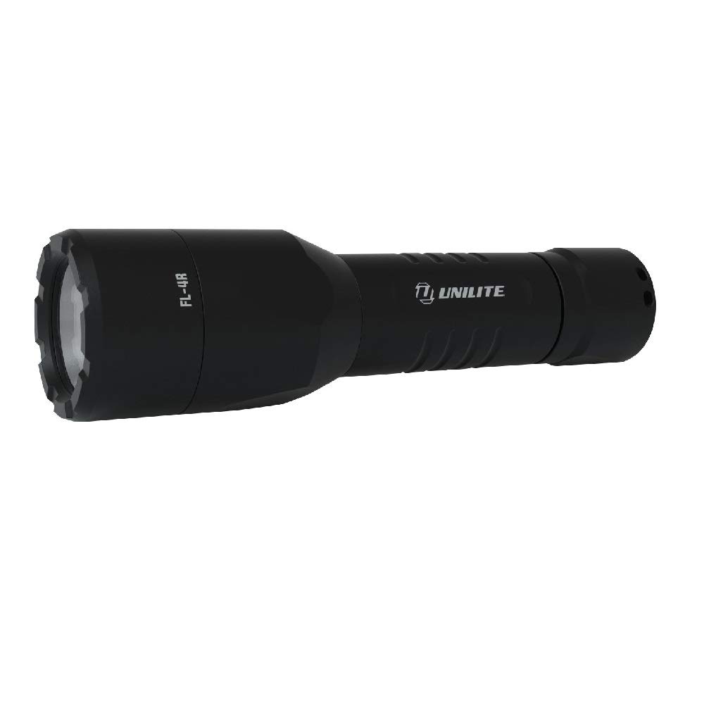 Unilite FL-4R USB Rechargeable High Power LED Flashlight Torch | 450 Lumen | 1 Metre Submersible | IP67 Rating | 210 Metre Beam Range