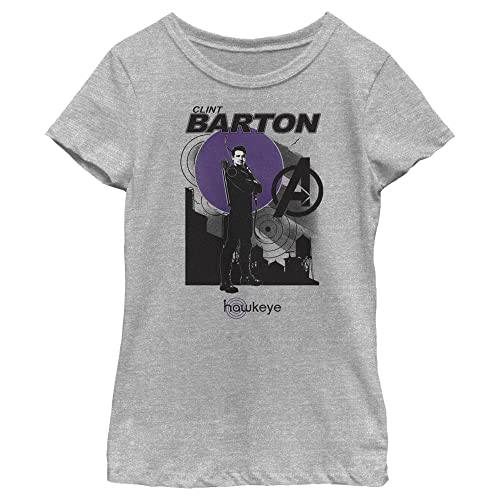 T-shirt fille Marvel Hawkeye gris vêtement Clint Barton taille XS vêtement de sport enfant