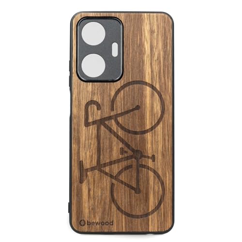 Coque de protection en bois gravé cadre TPU antichoc recharge sans fil