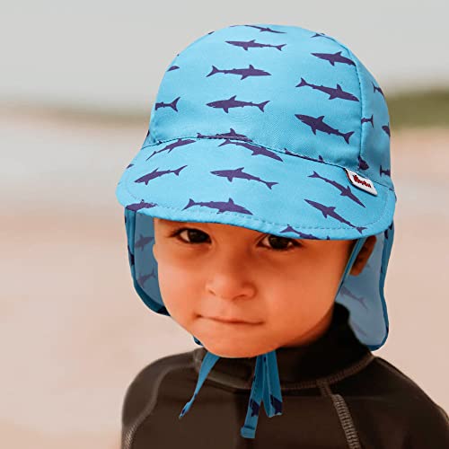 Baby Sun Hat Upf 50+ Uv Ray Sun Protection Infant Summer Swim Hat With Neck Flap Toddler Hats For Boys Girls Shark #TOP2