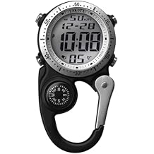 Dakota Digital Backpacker Clip, Fob and Pocket Watch, Alarm, Stopwatch, Timer and Dual Time, Outdoor Gifts for Men and Women, Tactical Digital Watch