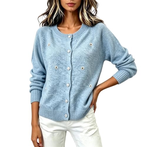 Cardigan Sweaters for Women Button Up Long Sleeve Lightweight Knit Jackets - image 3
