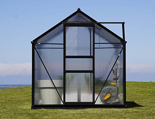 Dancover Invernadero en policarbonato 3,64m², 1,9x1,92x2,01m, Negro Cover