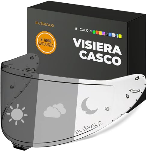 Everalo Visiera Compatibile con Shoei Nxr 2 - Z8 - Xspr Pro - X15 - Cwr F2 – Visiere Casco Pinlock Ready (Fotocromatico)
