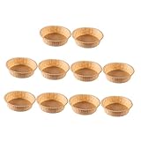 VICASKY 10 Stück Teiliges Einweg Papierbackformen Antihaftbeschichtete Temperaturbeständige Kuchenpapiere Stabile Einweg Backformen für Torten Gebäck Geeignet für Luftfritteuse Praktische