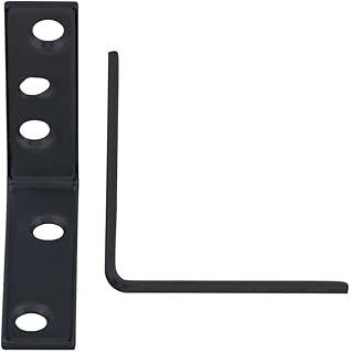 Hampton 5021201 2 x 0.62 x 2 in. Black Steel Inside L Corner Brace44; Pack of 2525