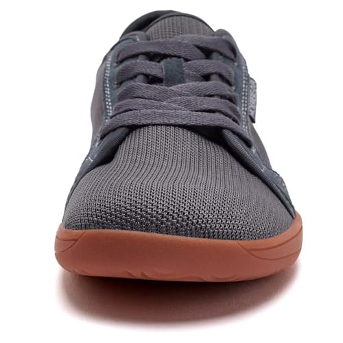 Miniatura 2 de Hobibear Unisex Calzado Descalzo Minimalistas Hombres Mujeres Zapatillas Ligeras Flexibles Para Exterior Interio Ligeros Y Transpirables Gris-Marrón,Eu 42